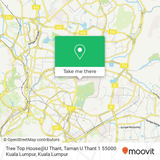 Peta Tree Top House@U Thant, Taman U Thant 1 55000 Kuala Lumpur