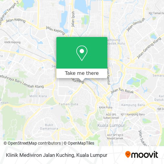 Peta Klinik Mediviron Jalan Kuching