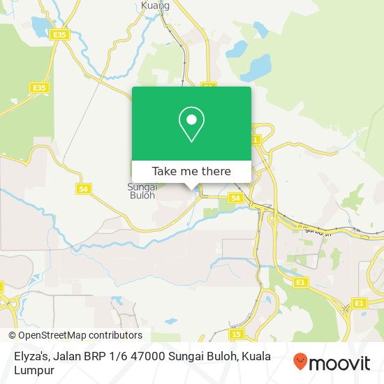 Elyza's, Jalan BRP 1 / 6 47000 Sungai Buloh map