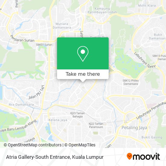 Atria Gallery-South Entrance map