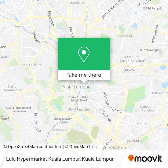 Peta Lulu Hypermarket Kuala Lumpur