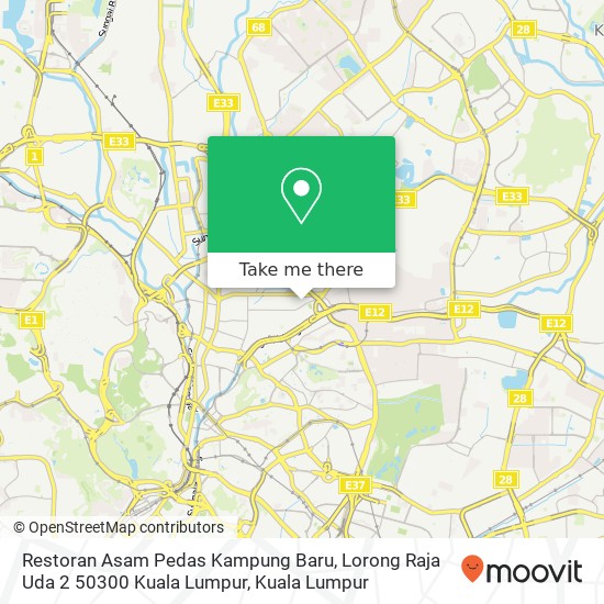 Peta Restoran Asam Pedas Kampung Baru, Lorong Raja Uda 2 50300 Kuala Lumpur
