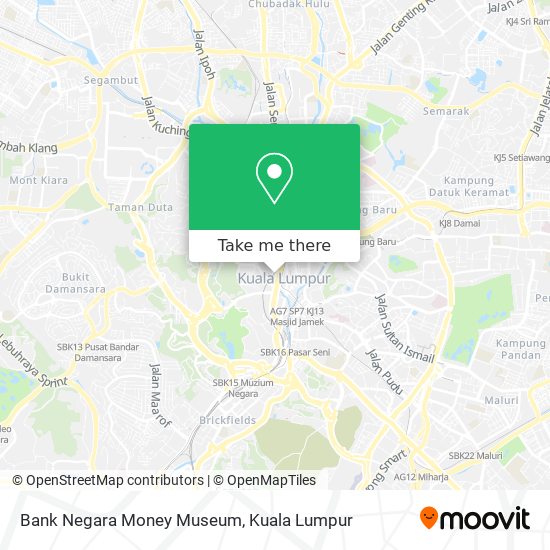 Bank Negara Money Museum map