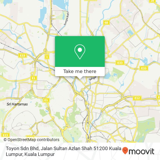 Toyon Sdn Bhd, Jalan Sultan Azlan Shah 51200 Kuala Lumpur map