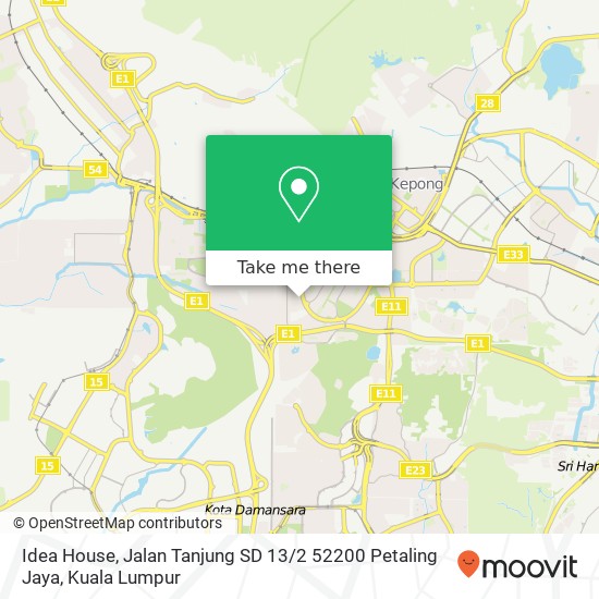 Idea House, Jalan Tanjung SD 13 / 2 52200 Petaling Jaya map