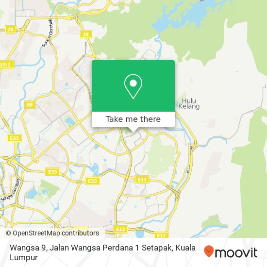 Wangsa 9, Jalan Wangsa Perdana 1 Setapak map