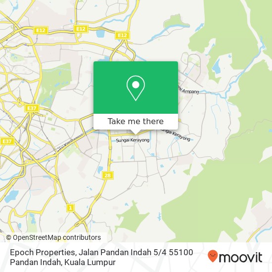 Peta Epoch Properties, Jalan Pandan Indah 5 / 4 55100 Pandan Indah