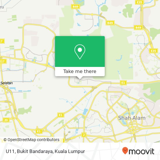 U11, Bukit Bandaraya map