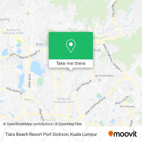 Tiara Beach Resort Port Dickson map