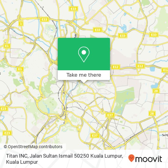 Titan INC, Jalan Sultan Ismail 50250 Kuala Lumpur map