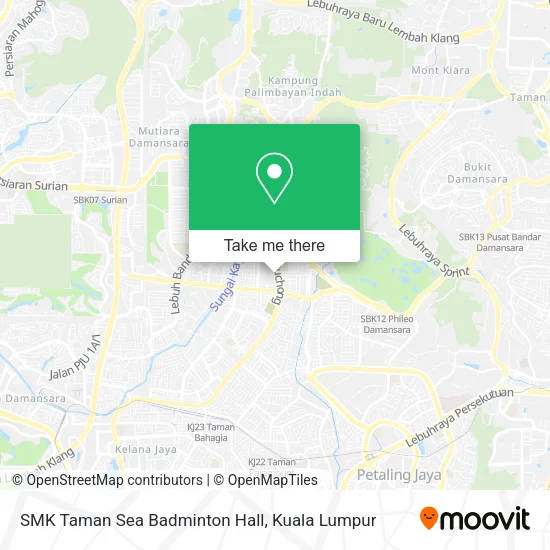 SMK Taman Sea Badminton Hall map