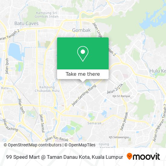99 Speed Mart @ Taman Danau Kota map