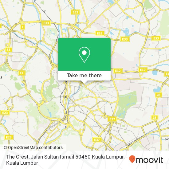 The Crest, Jalan Sultan Ismail 50450 Kuala Lumpur map