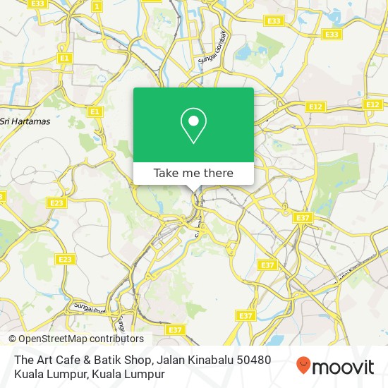 Peta The Art Cafe & Batik Shop, Jalan Kinabalu 50480 Kuala Lumpur