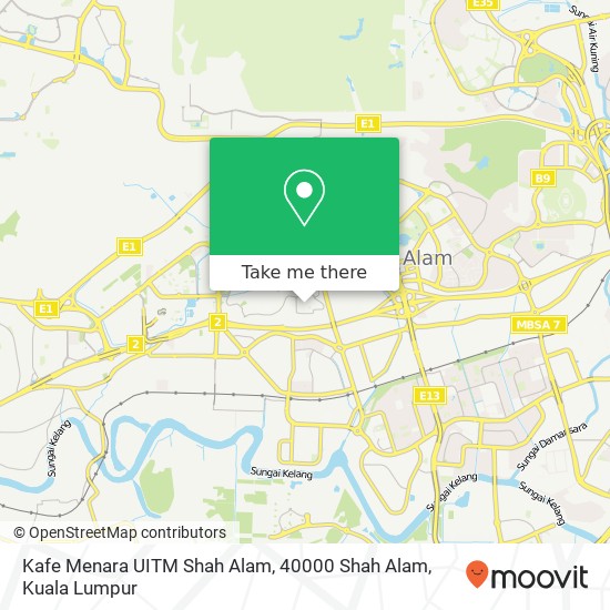 Kafe Menara UITM Shah Alam, 40000 Shah Alam map
