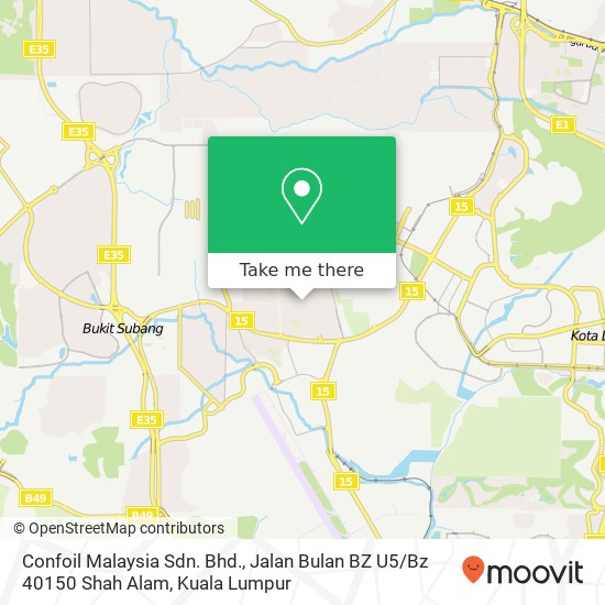 Peta Confoil Malaysia Sdn. Bhd., Jalan Bulan BZ U5 / Bz 40150 Shah Alam