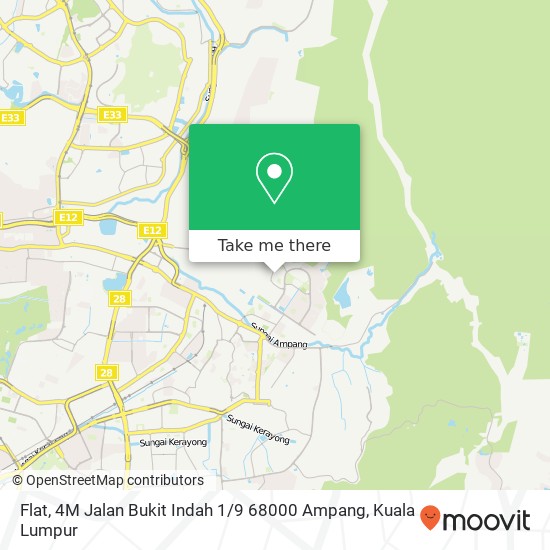 Flat, 4M Jalan Bukit Indah 1 / 9 68000 Ampang map