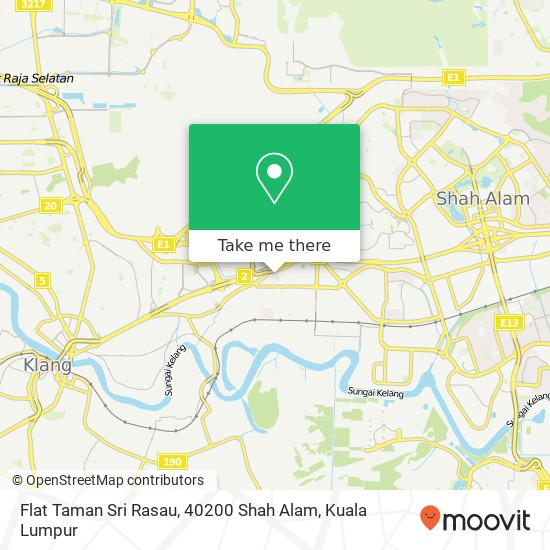 Flat Taman Sri Rasau, 40200 Shah Alam map