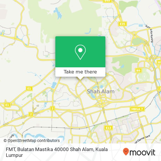 FMT, Bulatan Mastika 40000 Shah Alam map