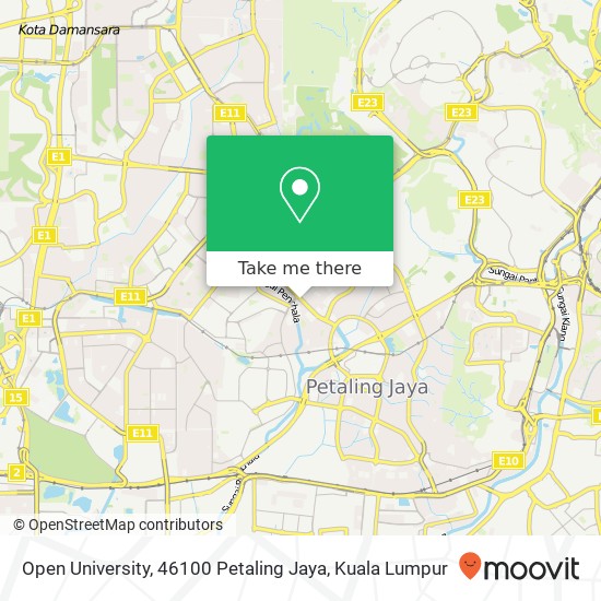 Open University, 46100 Petaling Jaya map
