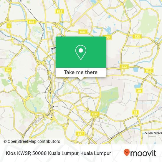 Peta Kios KWSP, 50088 Kuala Lumpur