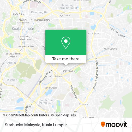 Peta Starbucks Malaysia