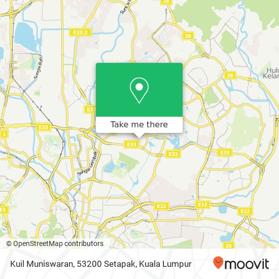 Kuil Muniswaran, 53200 Setapak map