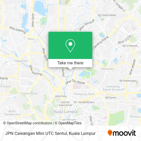 JPN Cawangan Mini UTC Sentul map