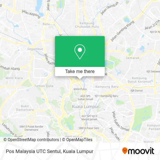 Pos Malaysia UTC Sentul map