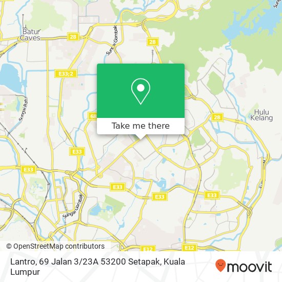 Peta Lantro, 69 Jalan 3 / 23A 53200 Setapak