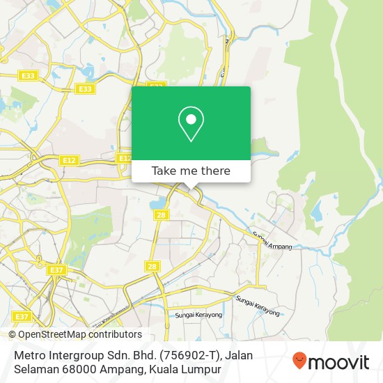 Peta Metro Intergroup Sdn. Bhd. (756902-T), Jalan Selaman 68000 Ampang