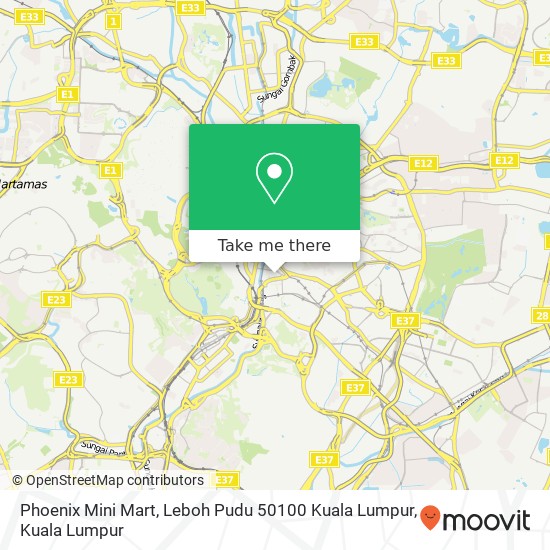 Peta Phoenix Mini Mart, Leboh Pudu 50100 Kuala Lumpur