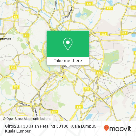 Peta Gifts2u, 138 Jalan Petaling 50100 Kuala Lumpur