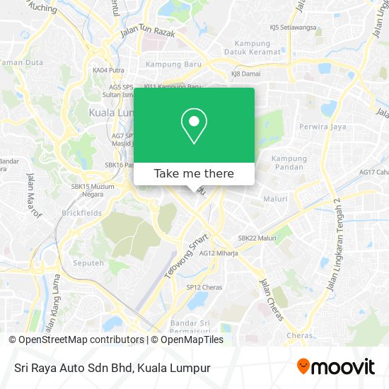 Peta Sri Raya Auto Sdn Bhd