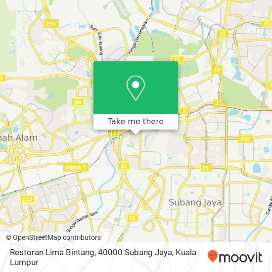 Restoran Lima Bintang, 40000 Subang Jaya map