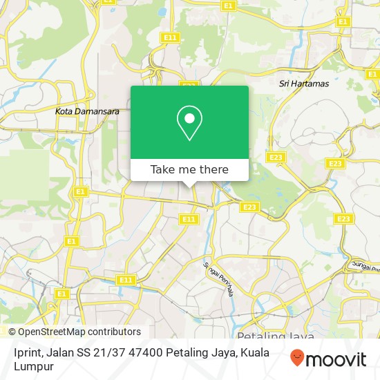 Iprint, Jalan SS 21 / 37 47400 Petaling Jaya map