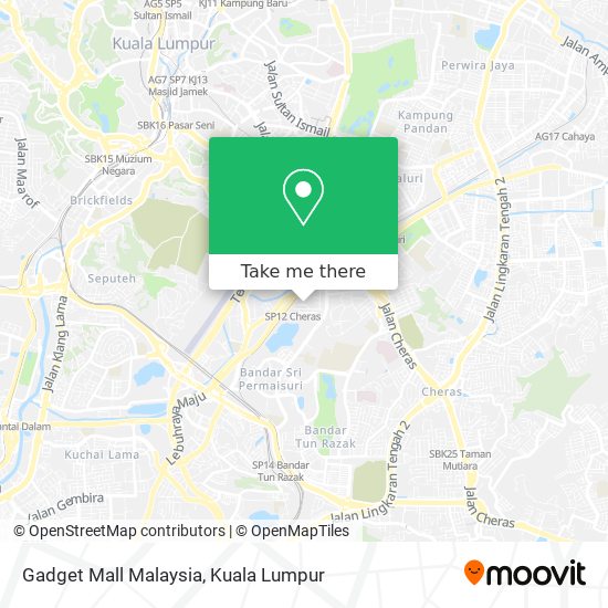 Gadget Mall Malaysia map