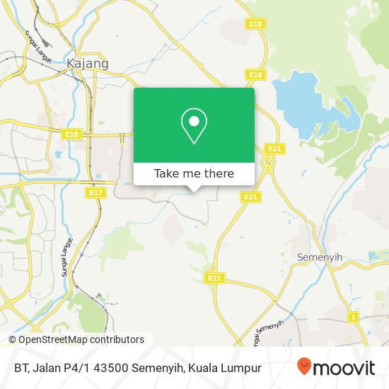 BT, Jalan P4/1 43500 Semenyih map