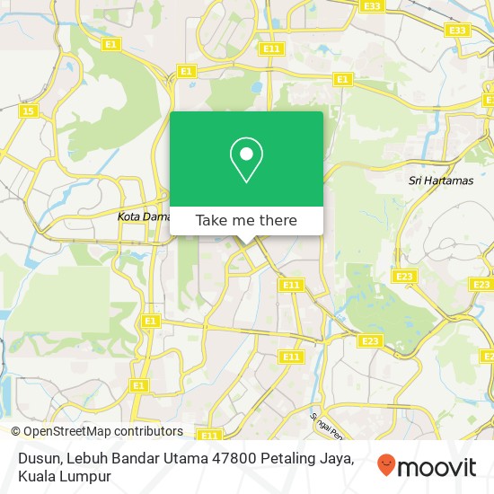 Dusun, Lebuh Bandar Utama 47800 Petaling Jaya map