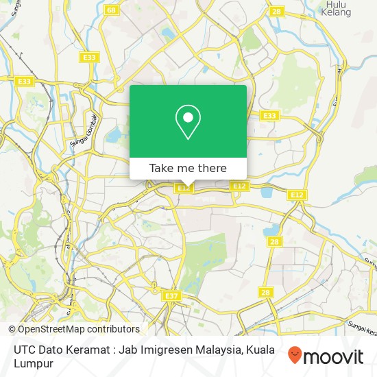 UTC Dato Keramat : Jab Imigresen Malaysia map