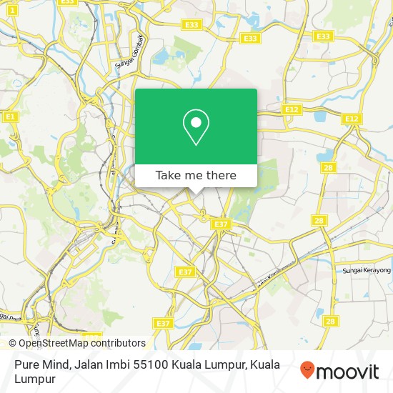 Peta Pure Mind, Jalan Imbi 55100 Kuala Lumpur