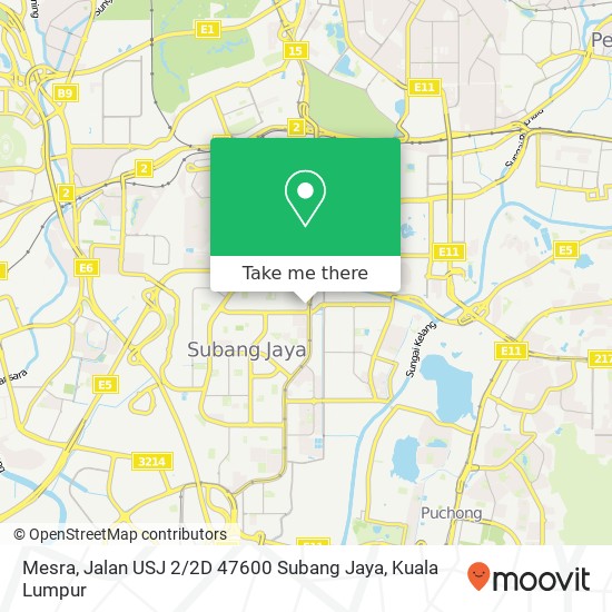 Mesra, Jalan USJ 2 / 2D 47600 Subang Jaya map