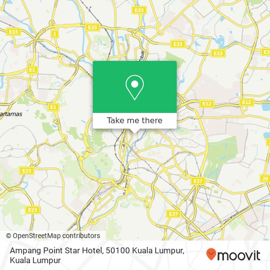 Peta Ampang Point Star Hotel, 50100 Kuala Lumpur