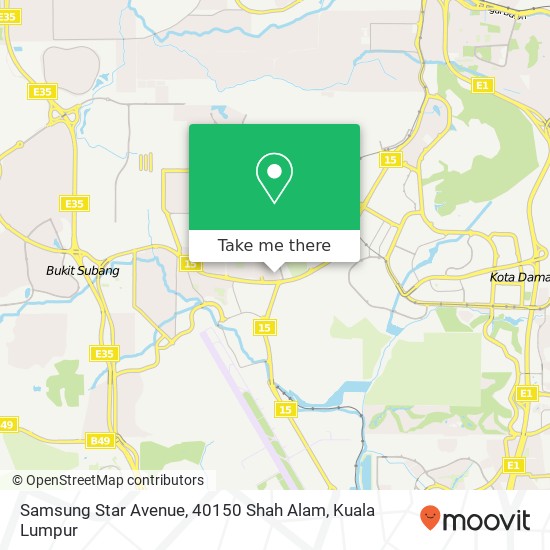 Peta Samsung Star Avenue, 40150 Shah Alam