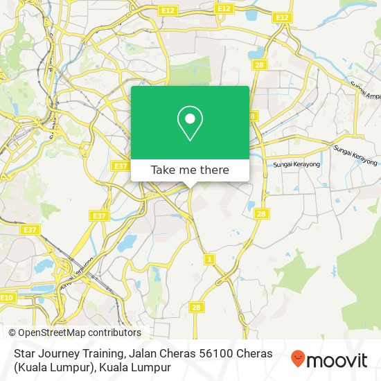 Peta Star Journey Training, Jalan Cheras 56100 Cheras (Kuala Lumpur)