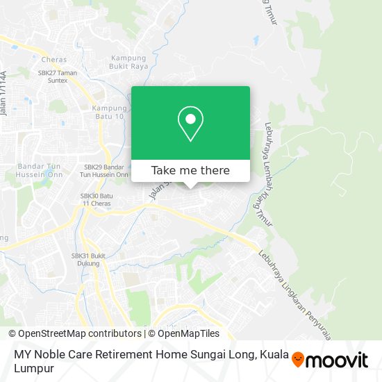 Peta MY Noble Care Retirement Home Sungai Long