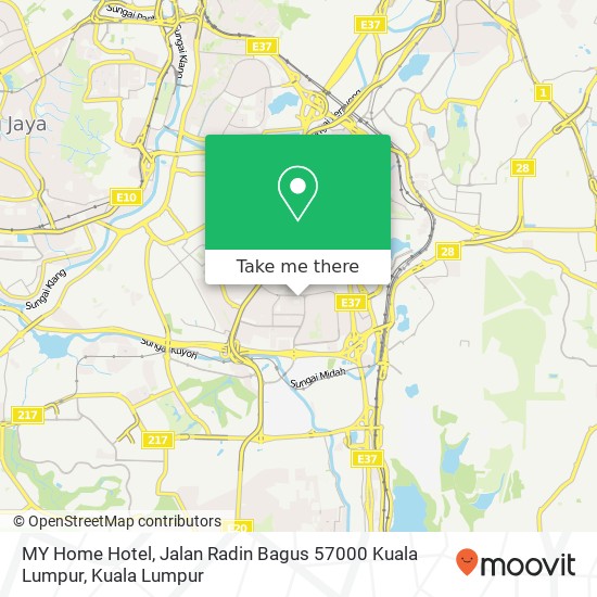 MY Home Hotel, Jalan Radin Bagus 57000 Kuala Lumpur map
