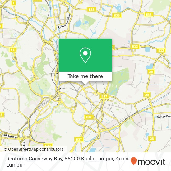 Peta Restoran Causeway Bay, 55100 Kuala Lumpur