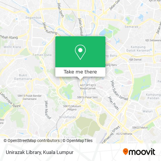 Unirazak Library map