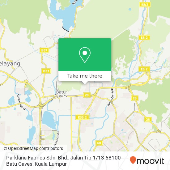 Parklane Fabrics Sdn. Bhd., Jalan Tib 1 / 13 68100 Batu Caves map